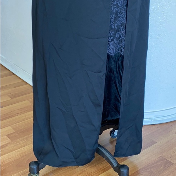 Zara black wrap double goth skirt with lace S - Picture 3 of 5